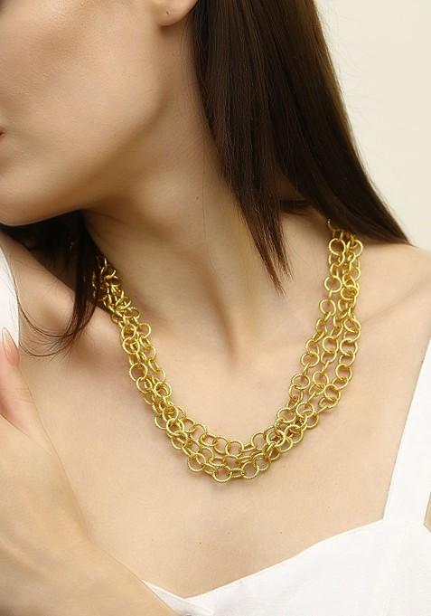Gold Plain Gold Plated Necklace