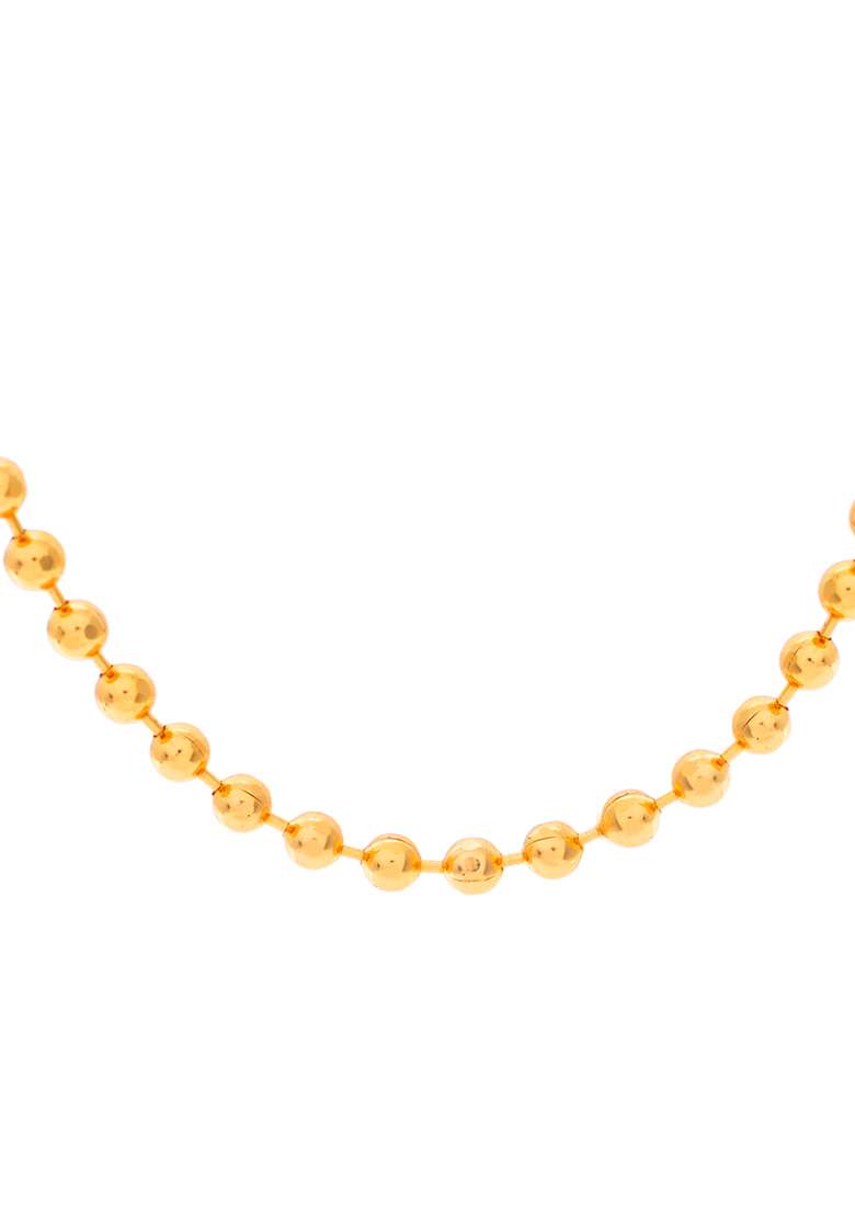 Gold Plated Dotted Chain - Indya