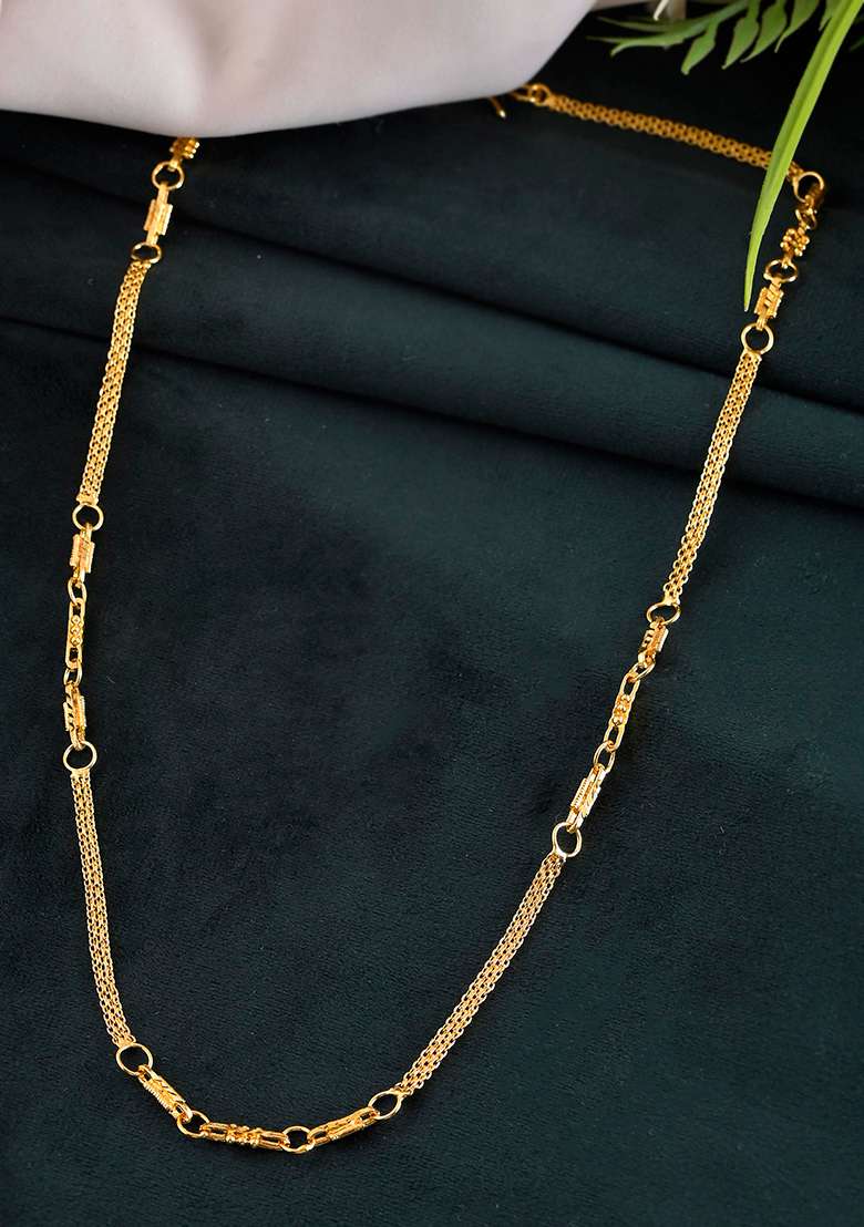 Gold Plated Stainless Steel Designer Chain - Indya