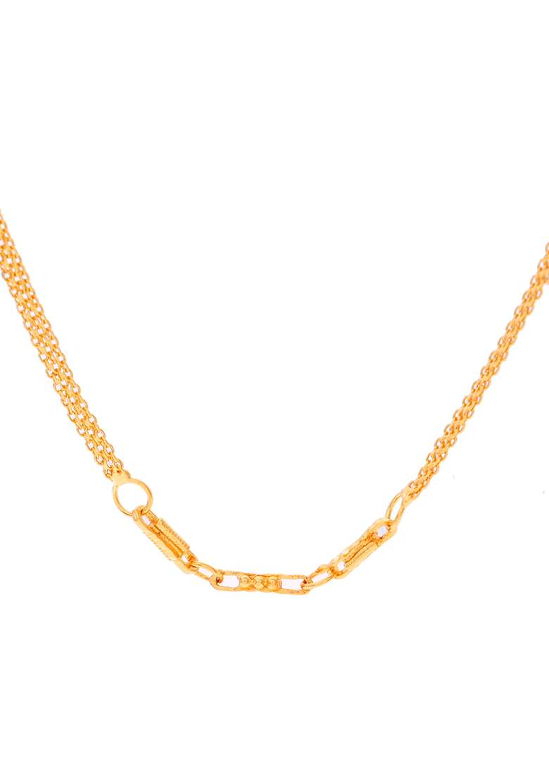 Gold Plated Stainless Steel Designer Chain - Indya