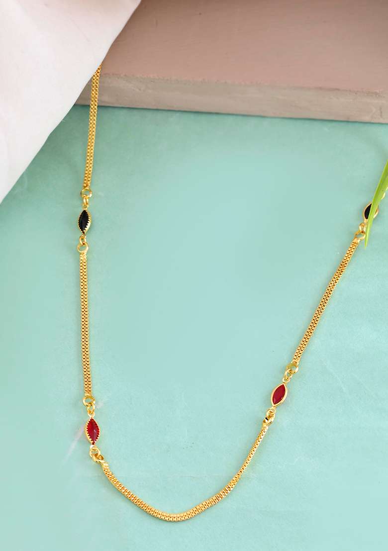 Gold Plated Stainless Steel Designer Chain - Indya