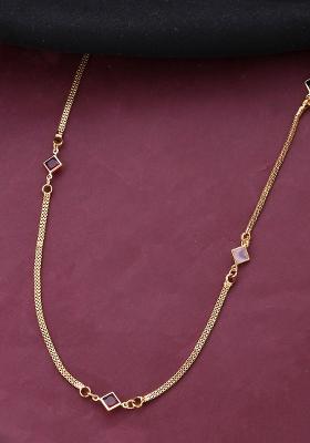 Gold Plated Square Shapped Stainless Steel Chain