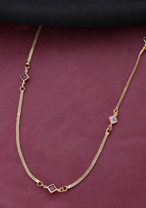 Gold Plated Square Shapped Stainless Steel Chain