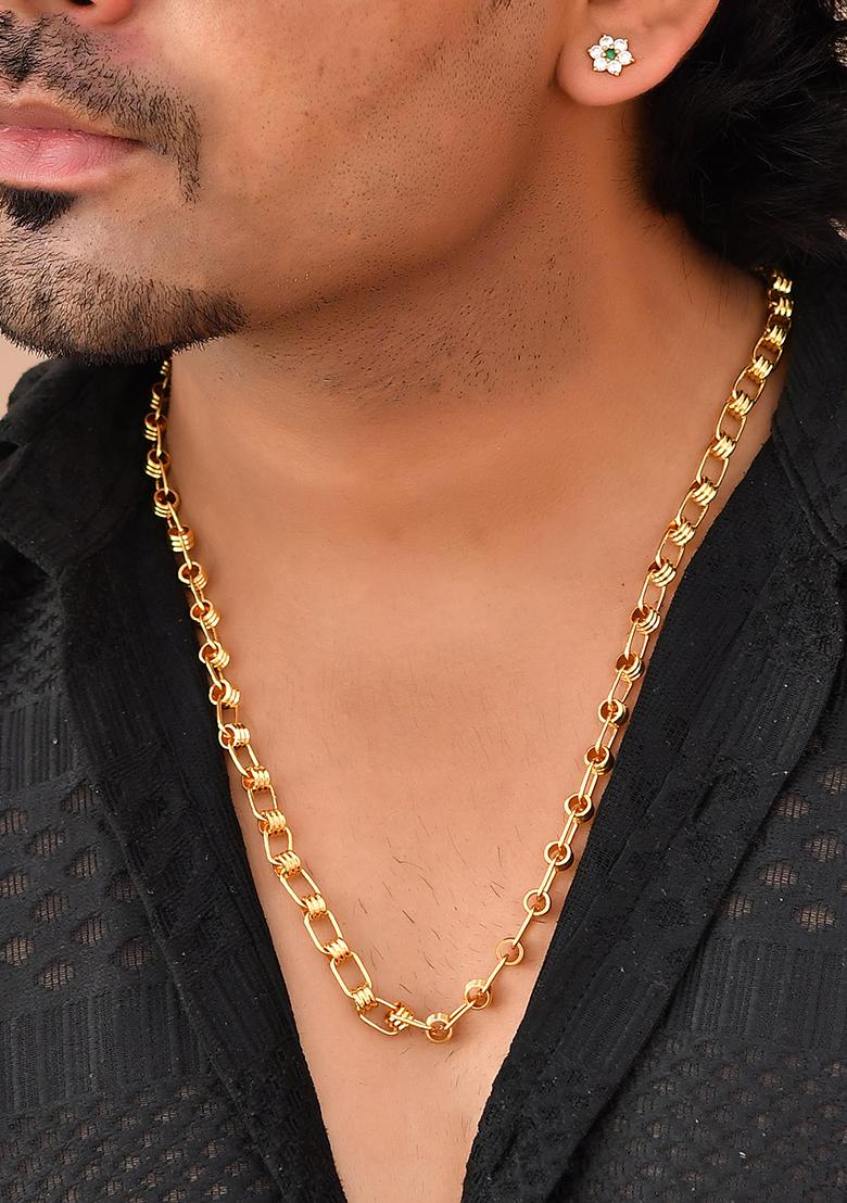 Gold Plated Linked Chain For Men