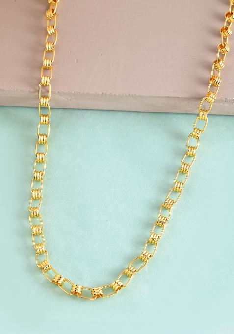 Gold Plated Linked Chain For Men