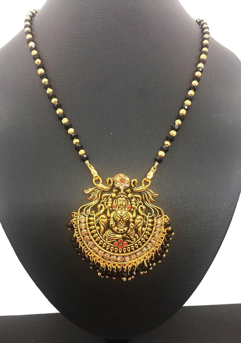 Gold Beaded Gold Plated Mangalsutra