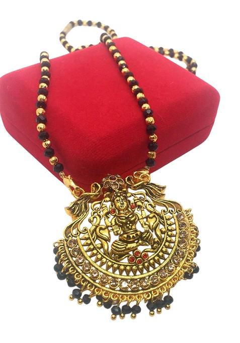 Gold Beaded Gold Plated Mangalsutra