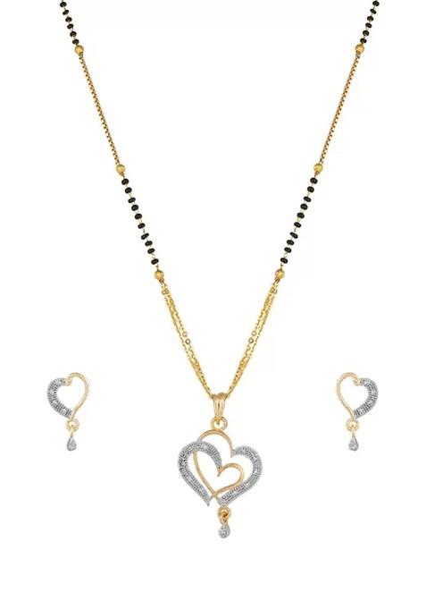 Silver Beaded Silver Plated Mangalsutra