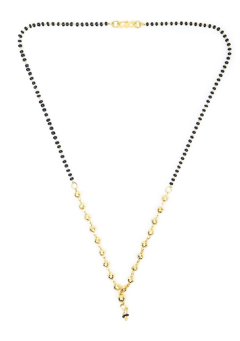 Gold Beaded Gold Plated Mangalsutra
