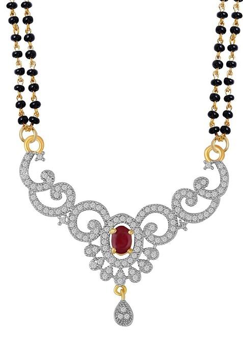 Gold Beaded Gold Plated Mangalsutra