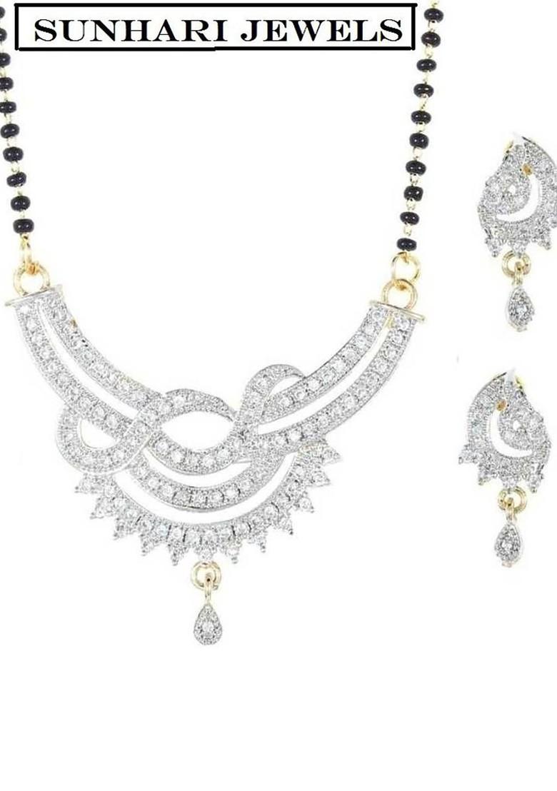 Gold Stone Studded Gold Plated Mangalsutra