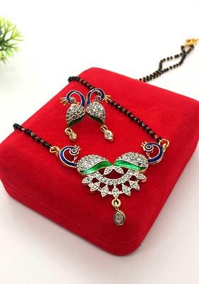 Gold Stone Studded Gold Plated Mangalsutra