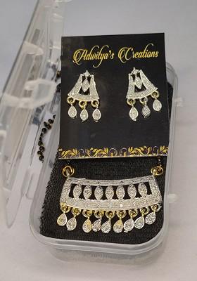 Gold Beaded Silver Plated Mangalsutra