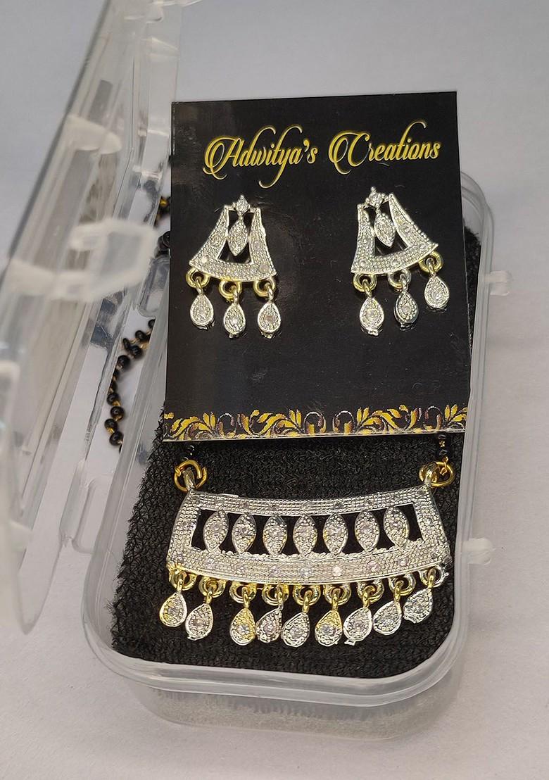 Gold Beaded Silver Plated Mangalsutra