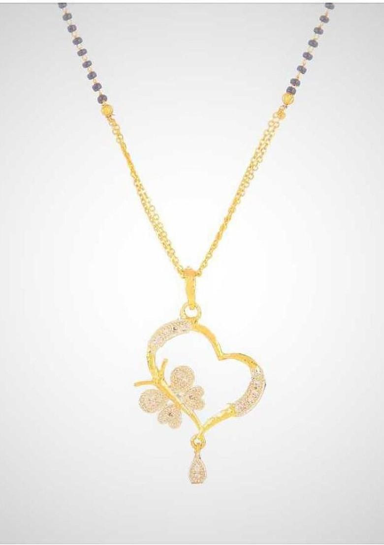 Gold Beaded Silver Plated Mangalsutra