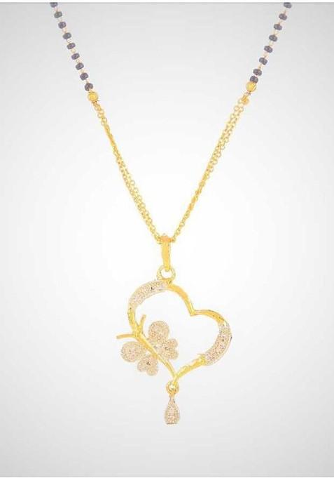 Gold Beaded Silver Plated Mangalsutra