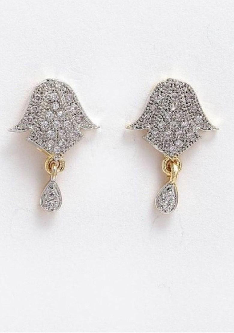 Gold Beaded Gold Plated Mangalsutra With Earrings