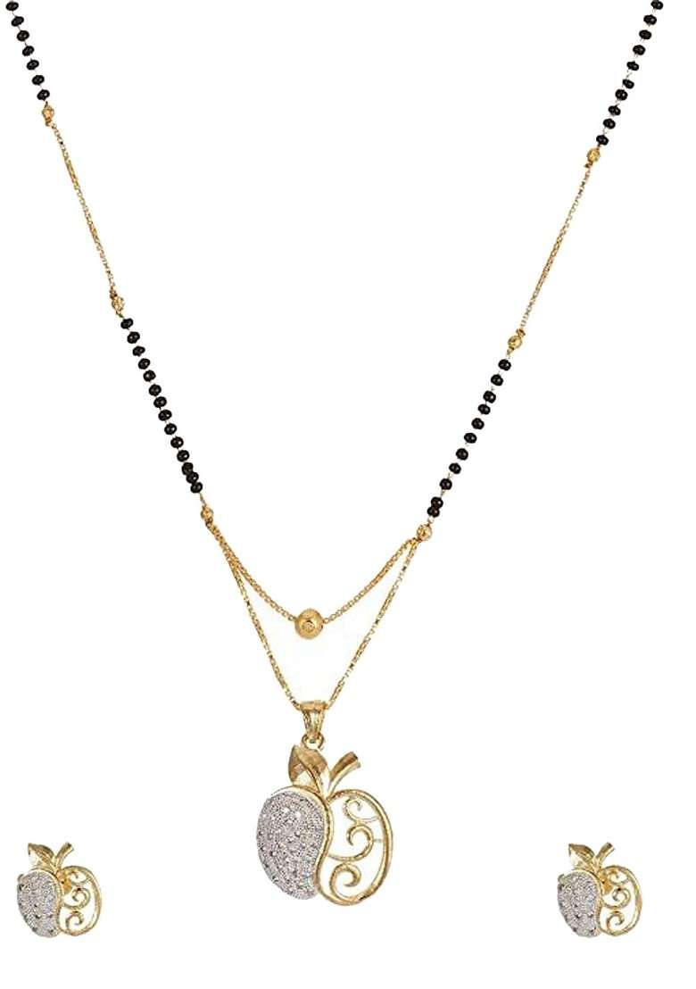 Silver Beaded Silver Plated Mangalsutra - Indya