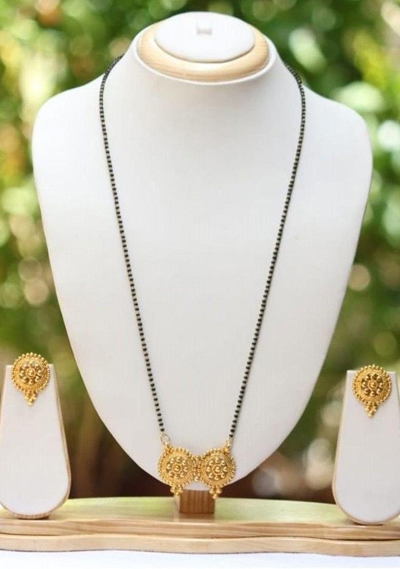 Gold Beaded Gold Plated Mangalsutra