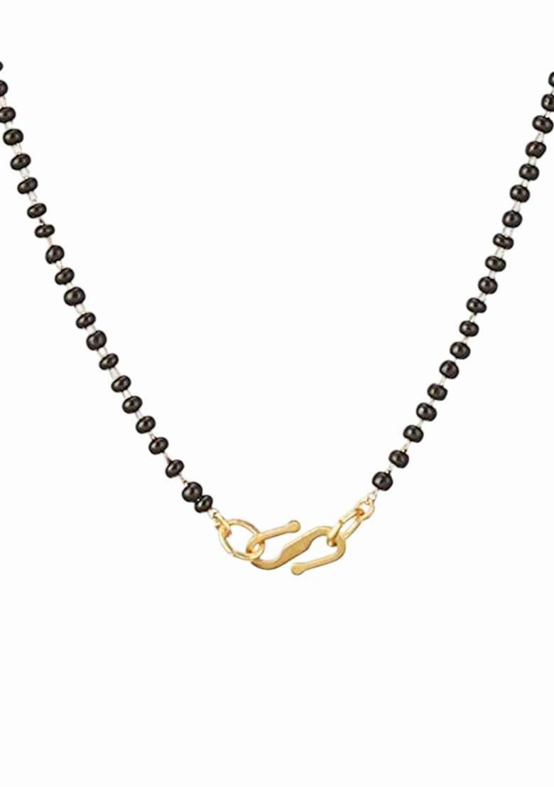 Silver Stone Studded Silver Plated Mangalsutra With Earrings - Indya
