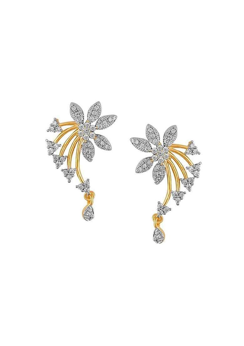Silver Beaded Silver Plated Mangalsutra With Earrings - Indya