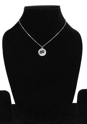 Silver Circular Silver Plated Pendant