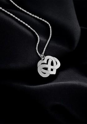 Silver Heart Shaped Silver Plated Pendant