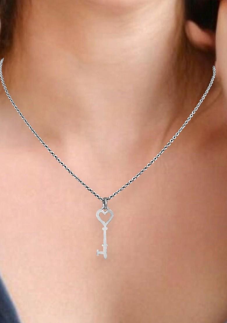 Silver Love Key 925 Sterling Silver Pendant