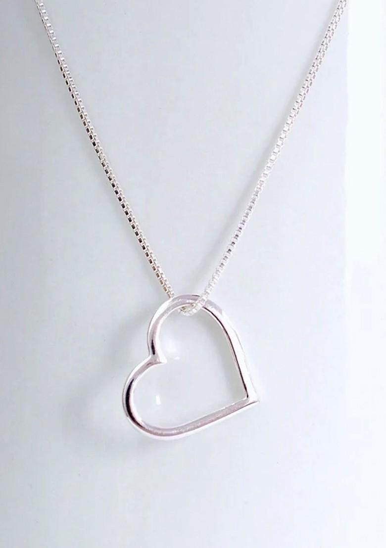 Silver Heart Shaped 925 Sterling Silver Pendant