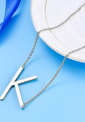 Silver K Alphabet 925 Sterling Silver Pendant