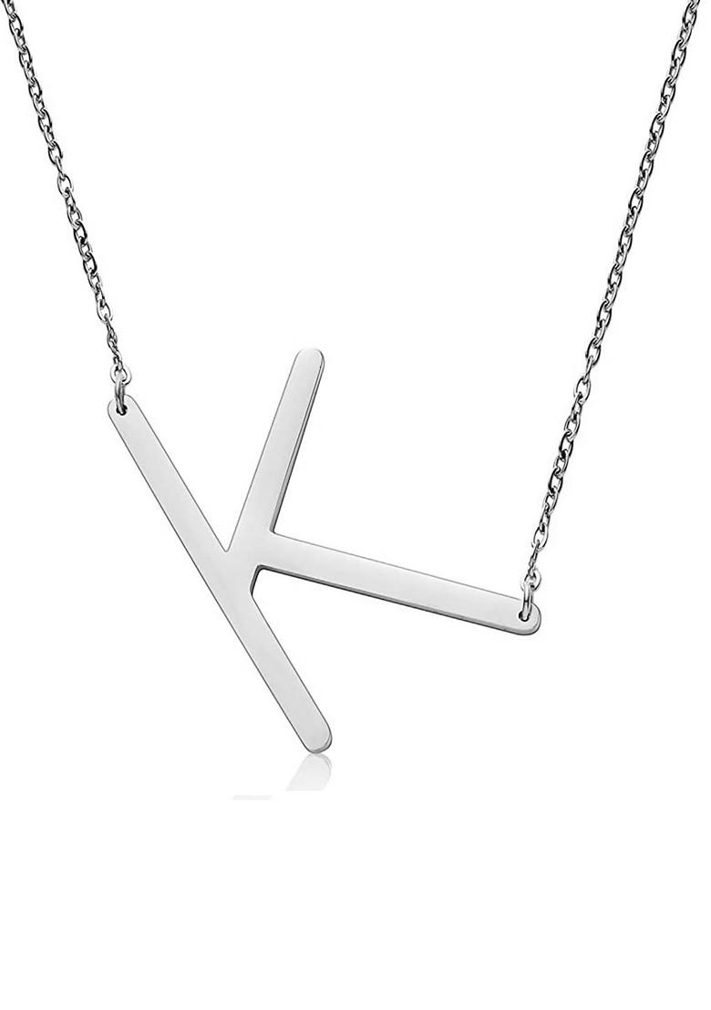 Silver K Alphabet 925 Sterling Silver Pendant