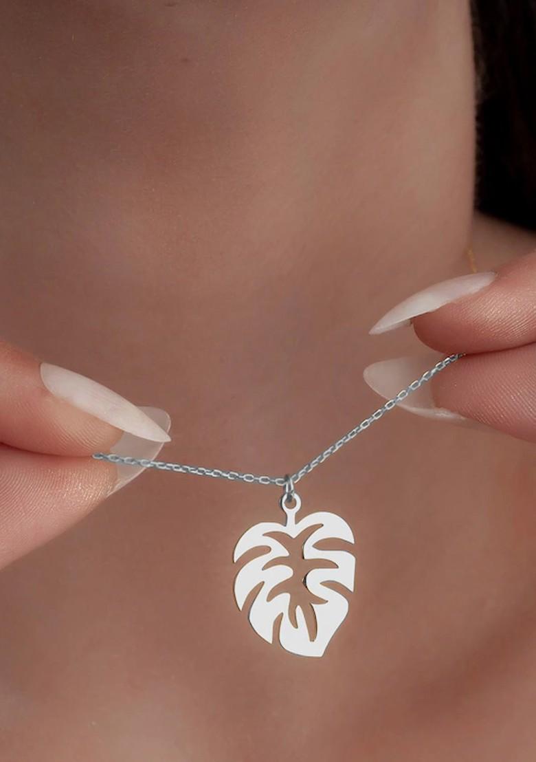 Silver Floral Shaped Silver Plated Pendant