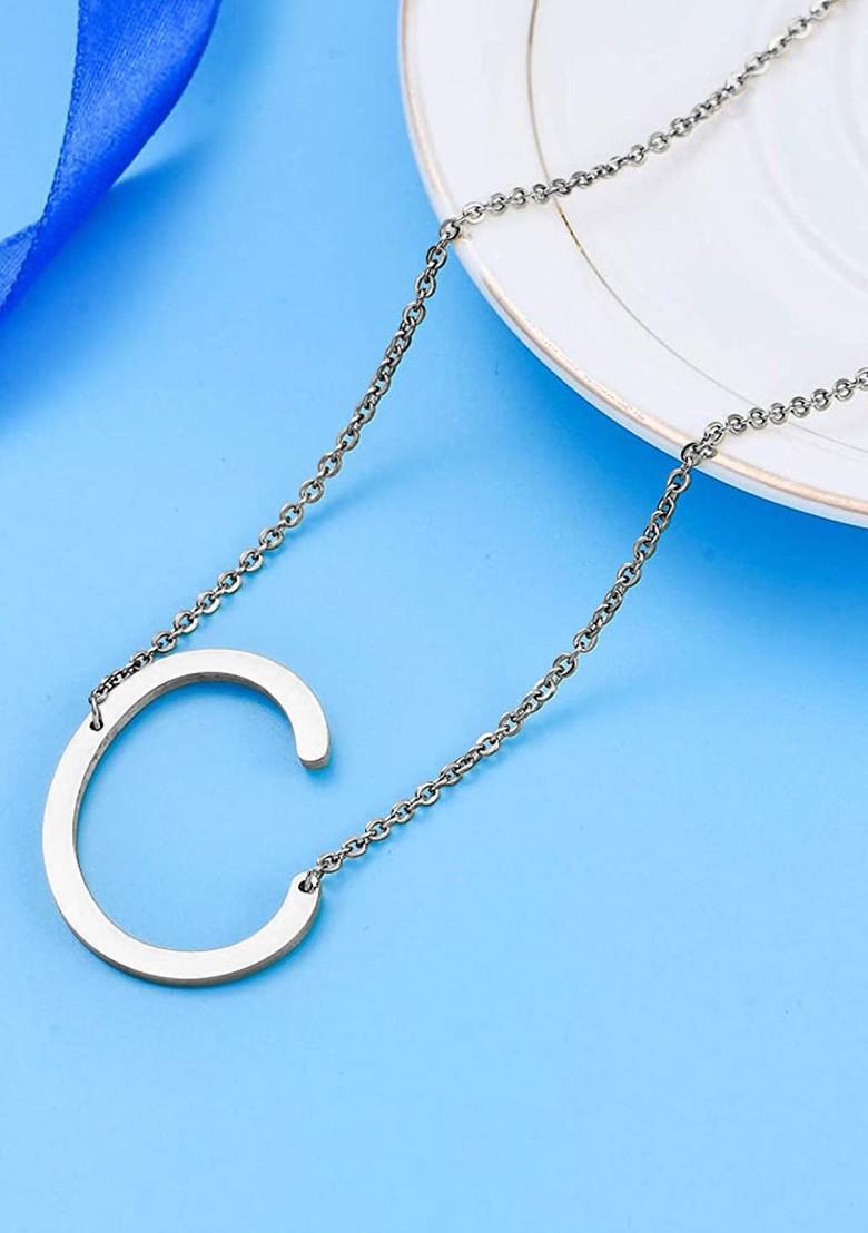 Silver C Alphabet 925 Sterling Silver Pendant