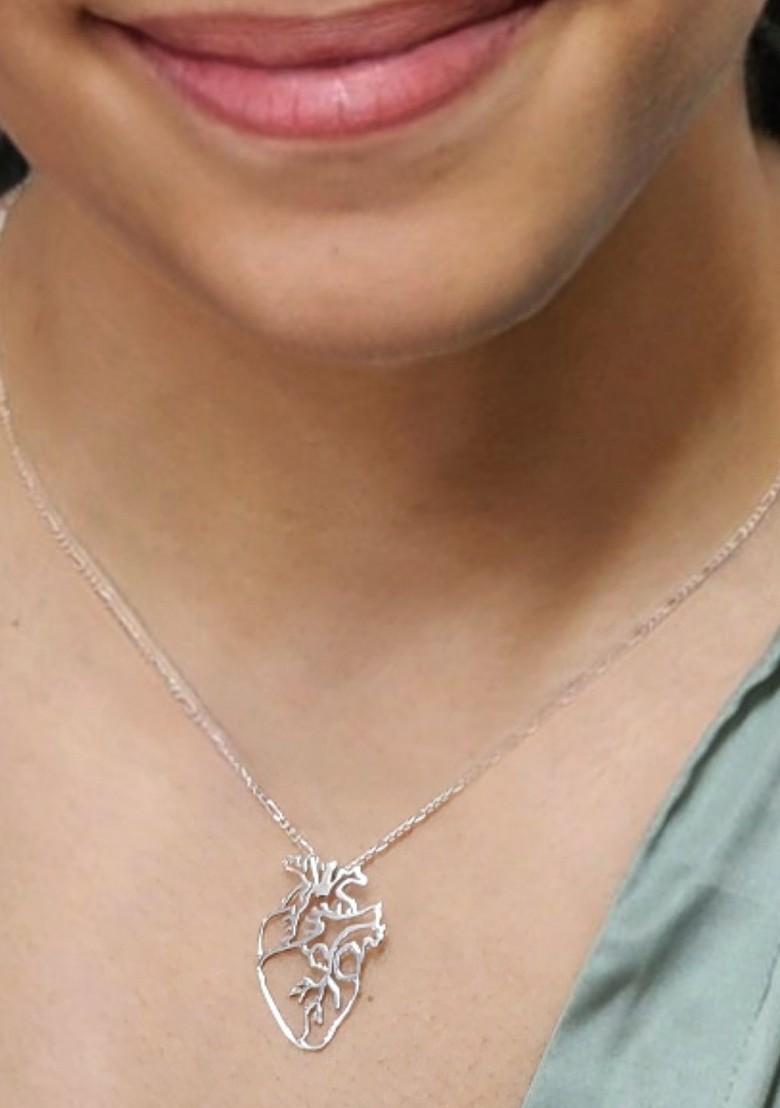 Silver Heart Shaped 925 Sterling Silver Pendant