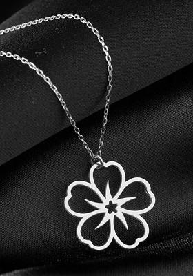 Silver Floral Shaped 925 Sterling Silver Pendant
