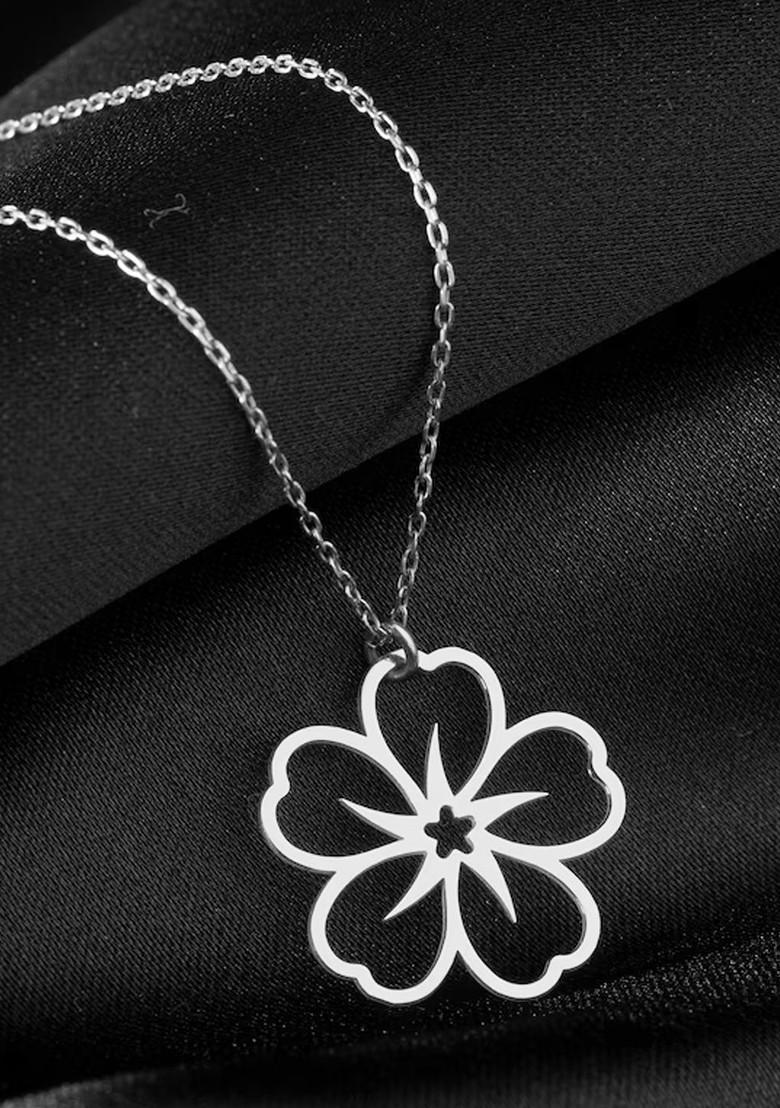 Silver Floral Shaped 925 Sterling Silver Pendant