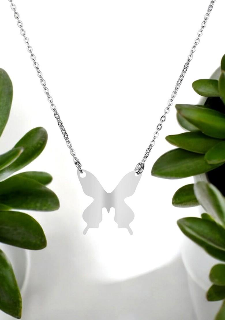 Silver Flying Butterfly 925 Sterling Silver Pendant