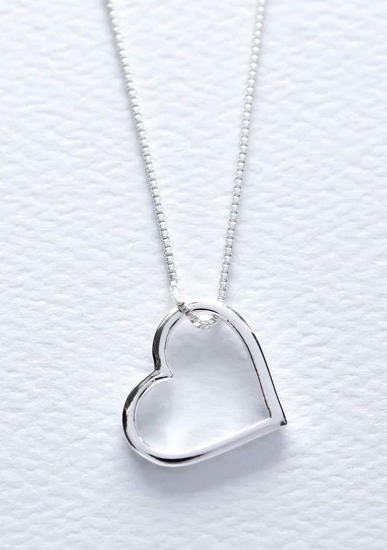 Silver Heart Shaped 925 Sterling Silver Pendant