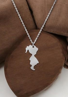 Silver Cute Girl 925 Sterling Silver Pendant