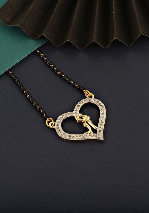 Gold Studded Gold Plated Mangalsutra