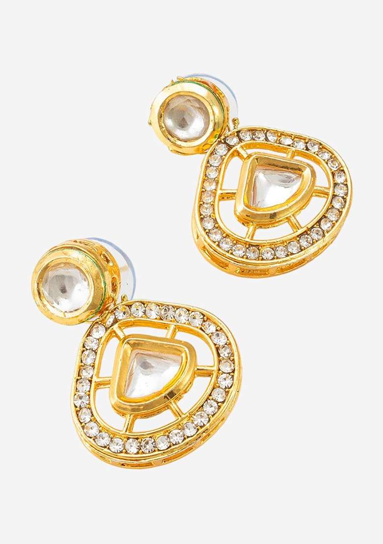 Gold Plated Kundan Stone Studded And Beaded Mangalsutra - Indya