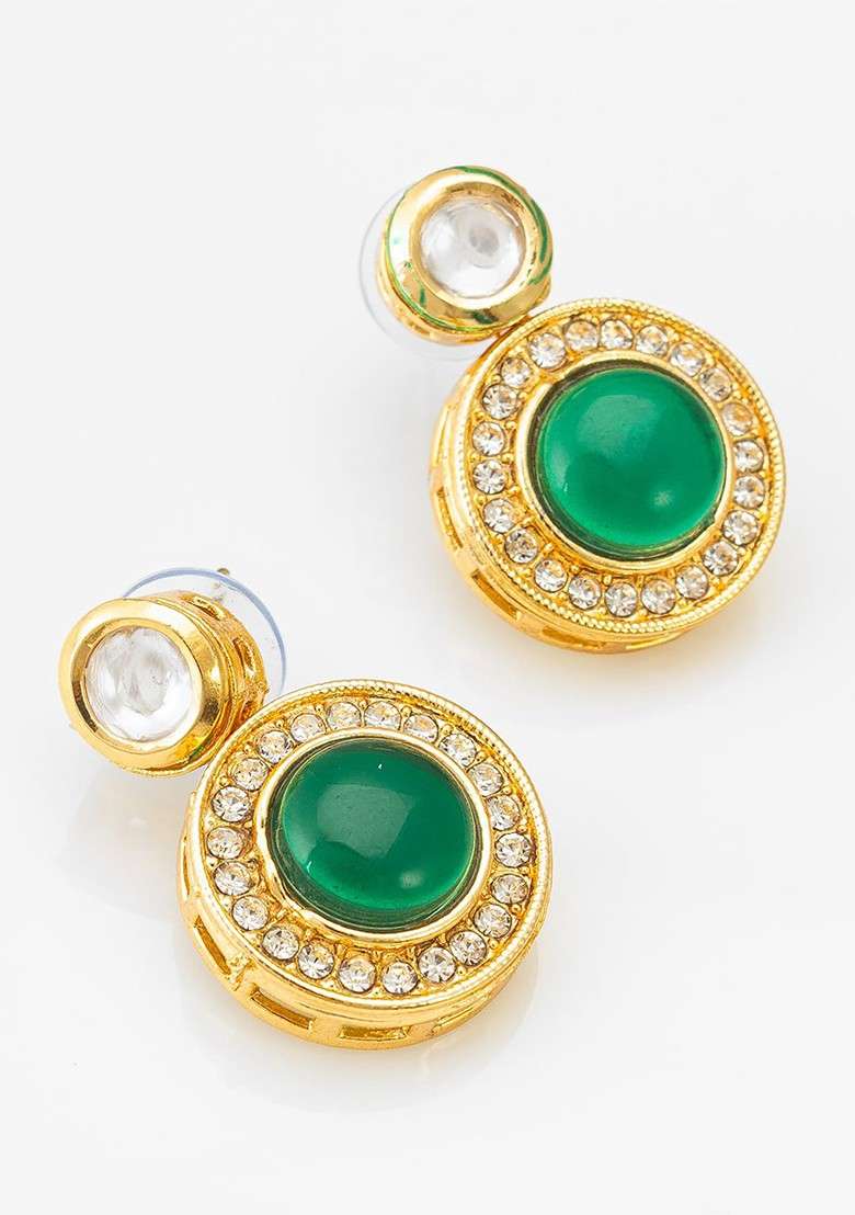 Gold Plated Kundan Stone Studded And Beaded Mangalsutra - Indya