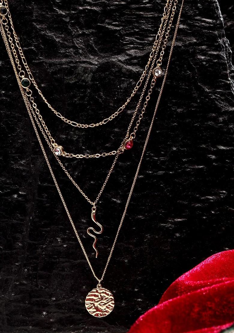 Gold Toned Brass Gold Plated Handcrafted Necklace