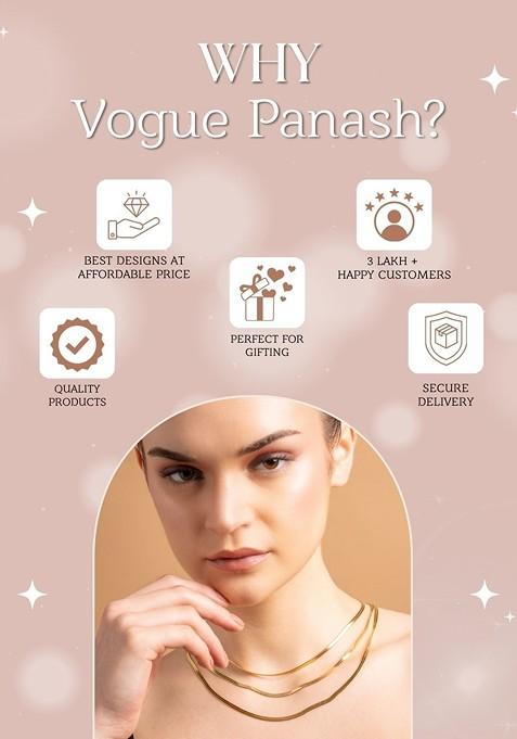 Gold Toned And White Gold Plated Layered Necklace