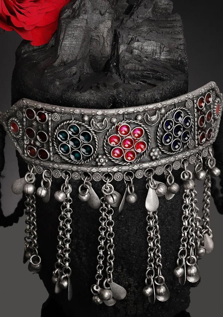 Silver German Silver Oxidised Necklace