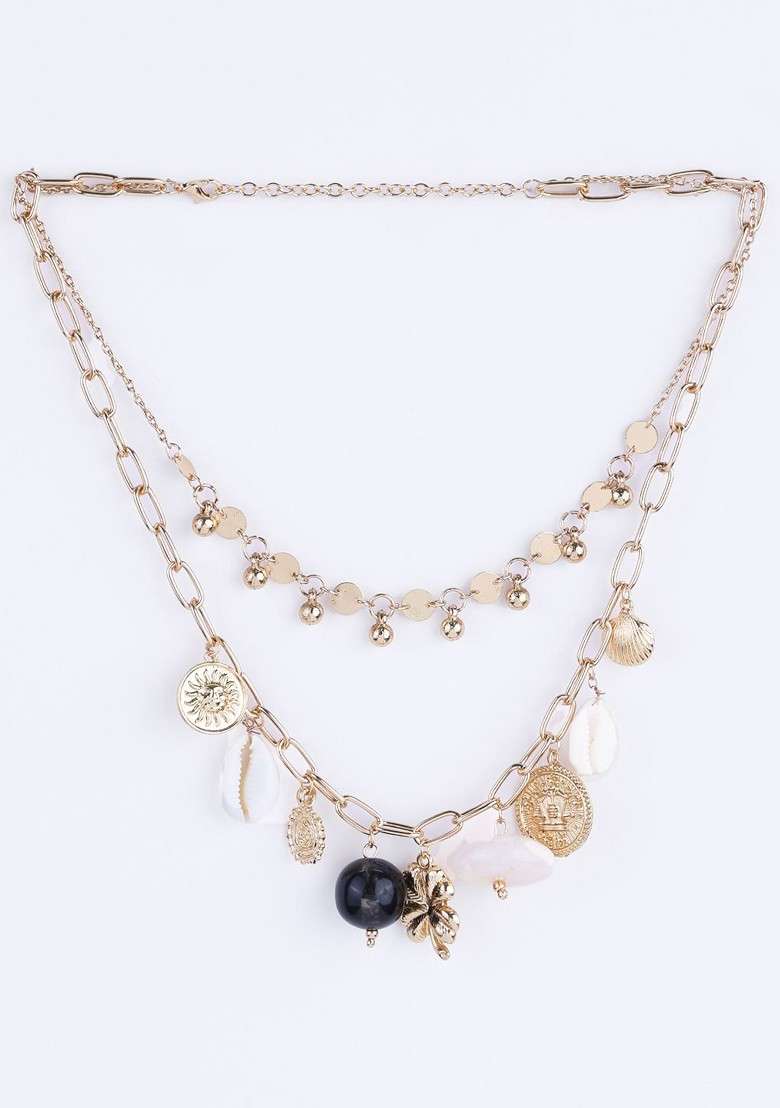 Brass Gold Plated Necklace - Indya