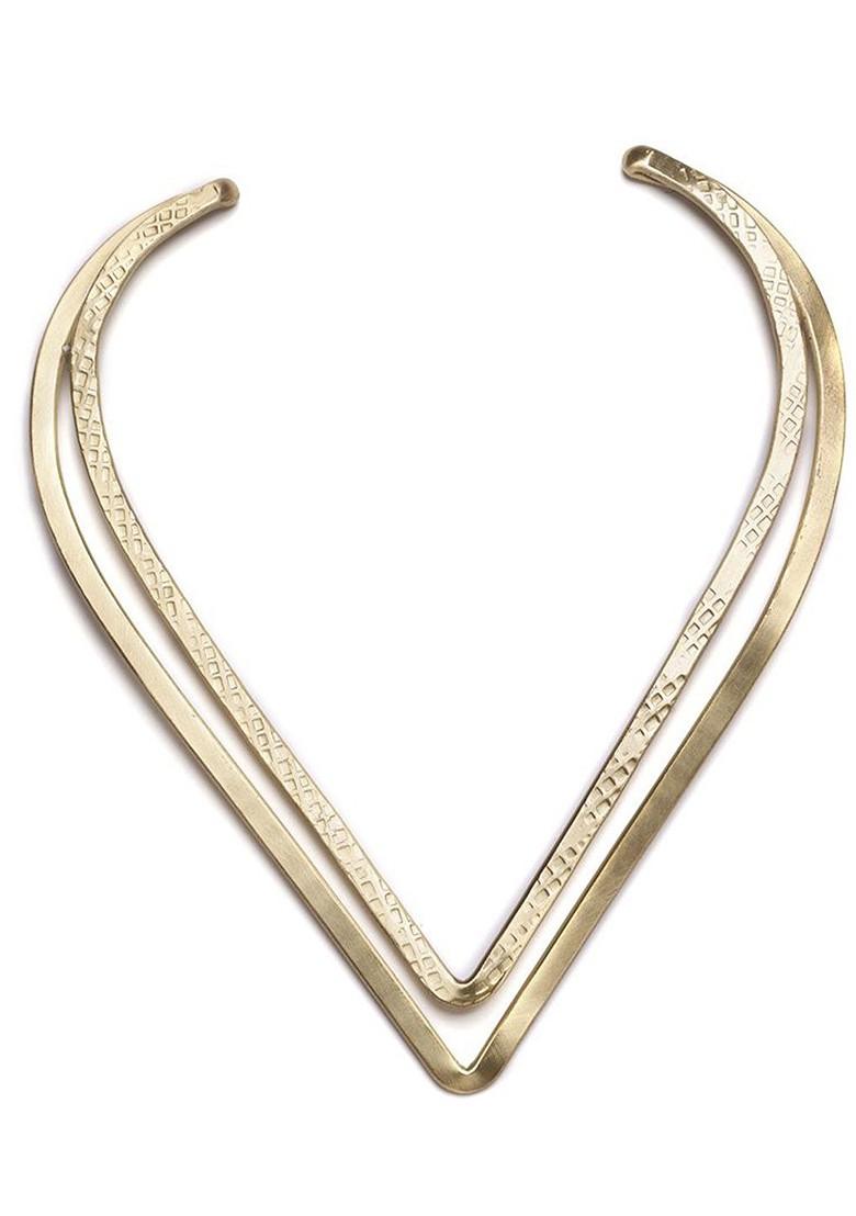 Gold Plated V Shaped Necklace