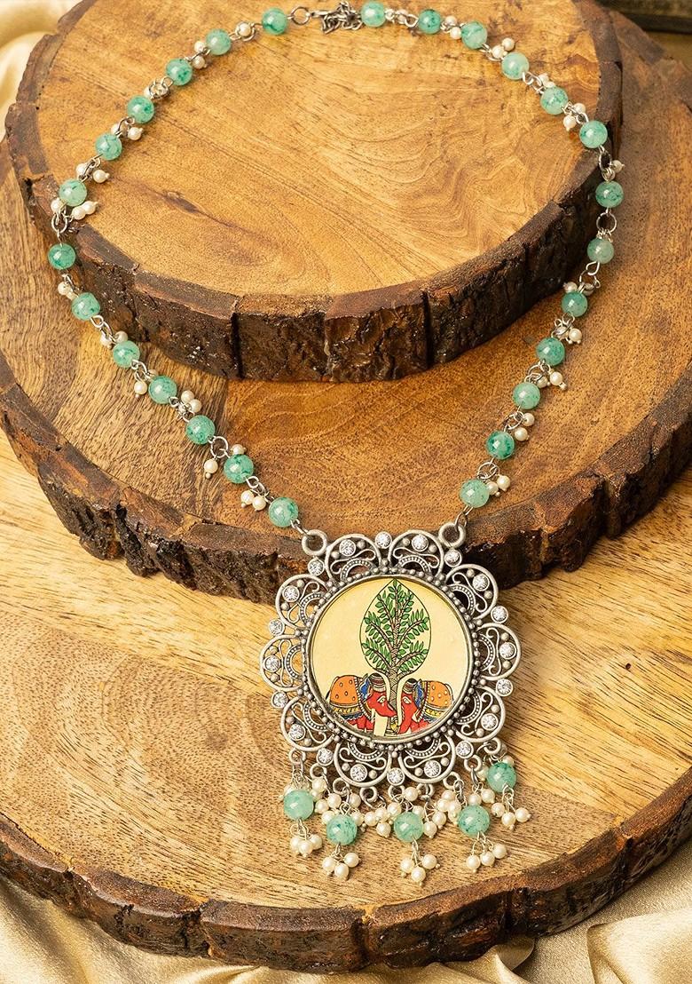 Silver Silver Plated Handcrafted Necklace