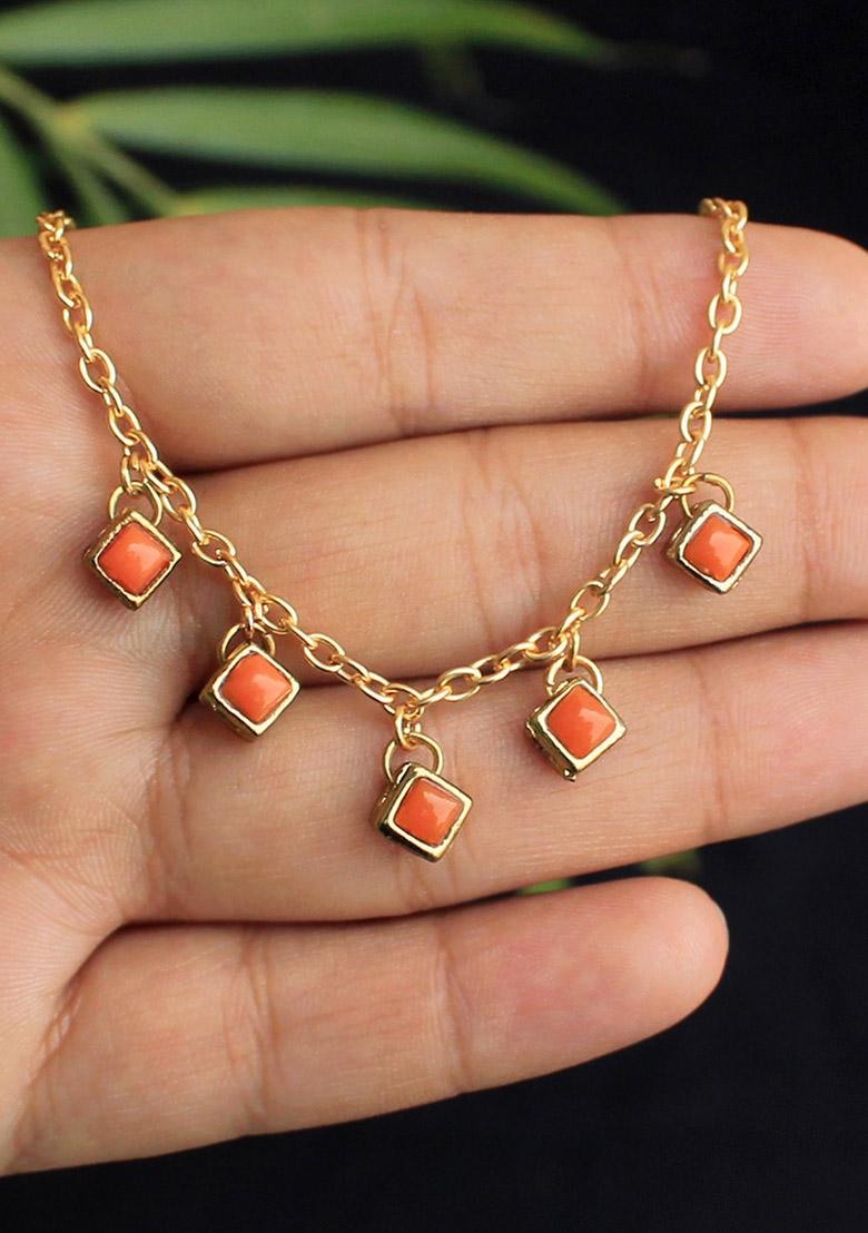 Colored Enameled Kundan Necklace