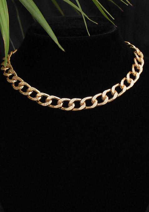Curb Chain Choker Necklace